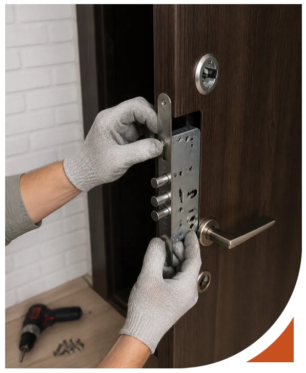 Профессиональная установка ригельного замка на дверь в Кстове